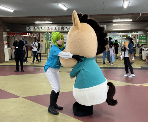 ぬい 着ぐるみ 競馬 佐賀競馬 パッカルくん ぬいぐるみ 頼め